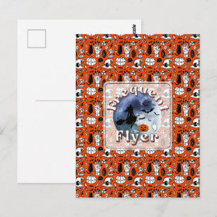 Frequent Flyer Halloween Heks Riding Broomstick Briefkaart
