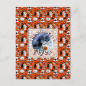 Frequent Flyer Halloween Heks Riding Broomstick Briefkaart (Voorkant)