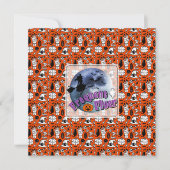 Frequent Flyer Halloween Heks Riding Broomstick Kaart (Voorkant)