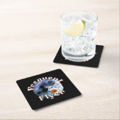 Frequent Flyer Halloween Heks Riding Broomstick Kartonnen Onderzetters (Insitu)