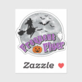 Frequent Flyer Halloween Heks Riding Broomstick Sticker (Vel)
