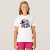 Frequent Flyer Halloween Heks Riding Broomstick T-shirt (Voorkant volledig)