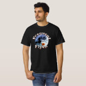 Frequent Flyer Halloween Heks Riding Broomstick T-shirt (Voorkant volledig)