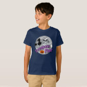 Frequent Flyer Halloween Heks Riding Broomstick T-shirt (Voorkant volledig)