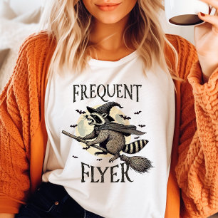 Frequent Flyer  Raccoon Halloween T-shirt