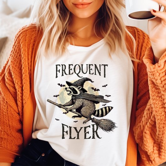 Frequent Flyer  Raccoon Halloween T-shirt