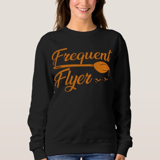 Frequent Flyer Witch Halloween T-Shirt (Voorkant)