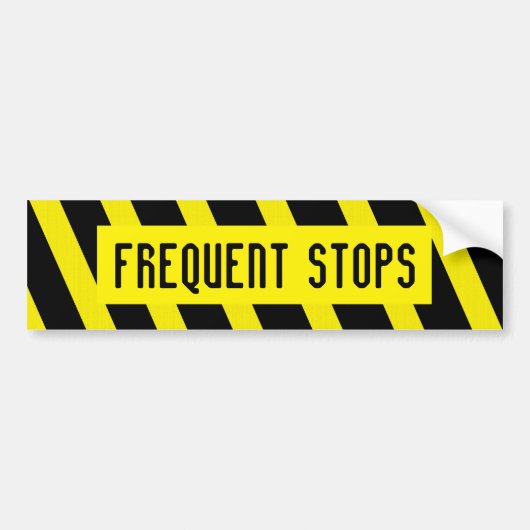 FREQUENT STOPS-bumpersticker Bumpersticker (Voorkant)