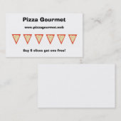 "Frequent Visitor" (Pizza Slices) Loyalty-kaarten Klantenkaartje (Voorkant / Achterkant)