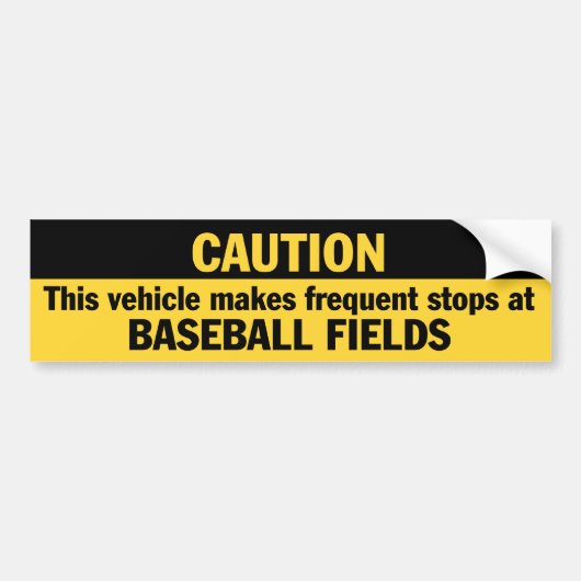 Frequente stoppen (Baseball) Bumpersticker (Voorkant)