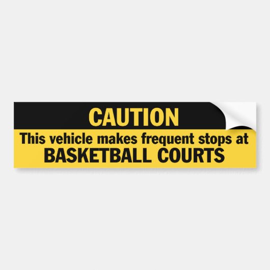 Frequente stoppen (Basketball) Bumpersticker (Voorkant)