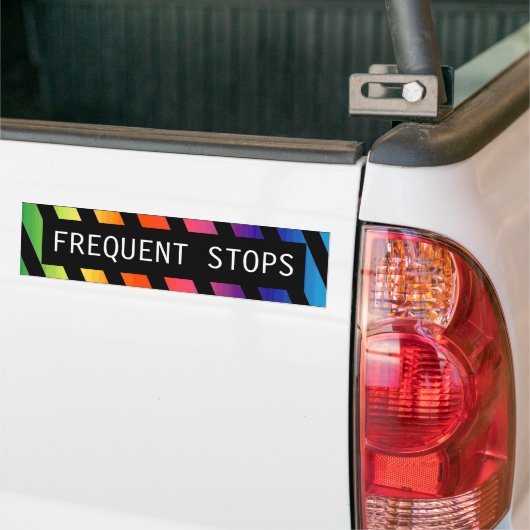 Frequente stoppen bumpersticker (Op Truck)