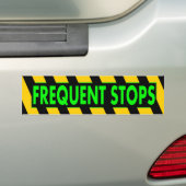Frequente stoppen bumpersticker (Op auto)