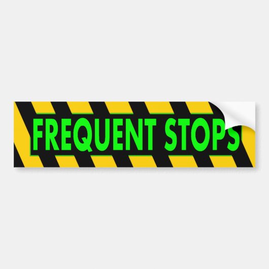 Frequente stoppen bumpersticker (Voorkant)