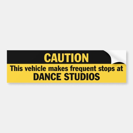 Frequente stoppen (Dance) Bumpersticker (Voorkant)