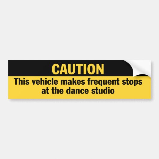 Frequente stoppen Dance Studio bumper sticker (Voorkant)