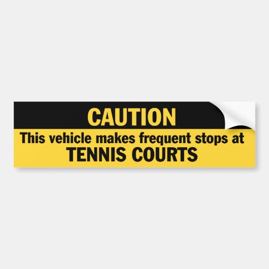 Frequente stoppen (Tennis) Bumpersticker (Voorkant)