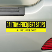 Frequente stoppen, uw mama V2 Bumpersticker (Op auto)