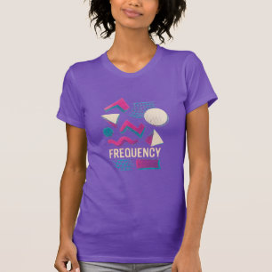 FREQUENTIE – Abstract ontwerp in vintage synthwave T-shirt