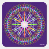 Frequentie + Intent = Healing Vierkante Sticker (Voorkant)