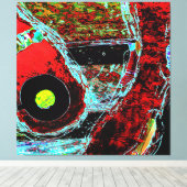 Frequentie Serpent Abstract Canvasprint op Spannin Canvas Afdruk (Insitu (Houten vloer))