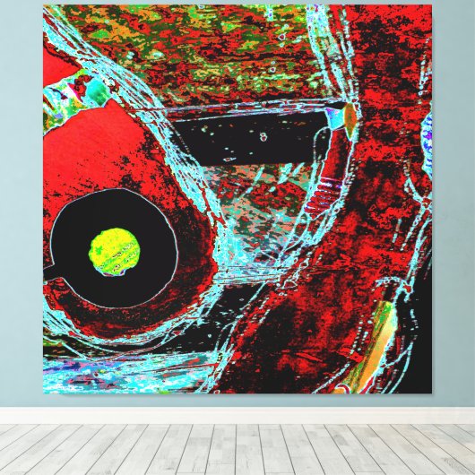 Frequentie Serpent Abstract Canvasprint op Spannin Canvas Afdruk (Insitu (Houten vloer))