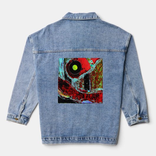 Frequentie Serpent – Abstracte Energie Compacte Sp Denim Jacket (Achterkant)