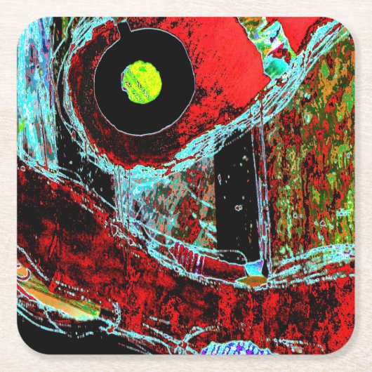 Frequentie Serpent – Abstracte Energie Compacte Sp Kartonnen Onderzetters (Voorkant)