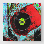 Frequentie Serpent - Abstracte Energie Wandklok (Voorkant)