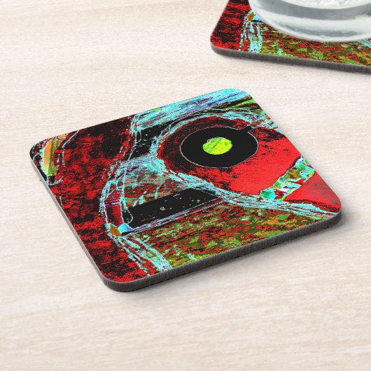Frequentie Serpent – Abstracte harde plastic onder Bier Onderzetter (Linkerzijde)