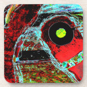Frequentie Serpent – Abstracte harde plastic onder Bier Onderzetter (Voorkant)