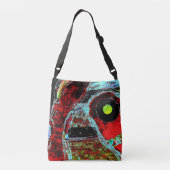 Frequentie Serpent – Digitale Abstracte Energie Cr Crossbody Tas (Achterkant)