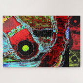 Frequentie Serpent – Digitale Abstracte Energiepuz Legpuzzel (Horizontaal)