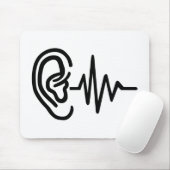 Frequentie van het oor muismat (Met muis)