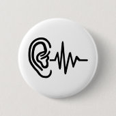 Frequentie van het oor ronde button 5,7 cm (Voorkant)