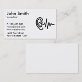 Frequentie van het oor visitekaartje (Voorkant / Achterkant)