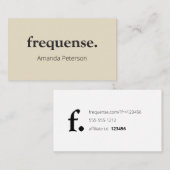 Frequentie. Visitekaartje (Voorkant / Achterkant)