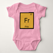 Frequentietabel Frida Name Chemistry Element Romper (Voorkant)