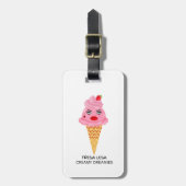 Fresa Lesa Creamy Dreamies Ice Cream cone  Bagagelabel (Voorkant verticaal)