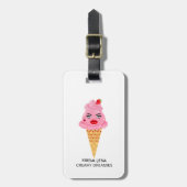 Fresa Lesa Creamy Dreamies Ice Cream cone  Luggage Bagagelabel (Voorkant verticaal)