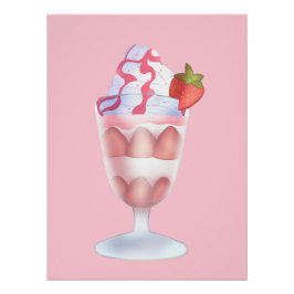 Fresas Con Crema Mexicanas Perfect Poster