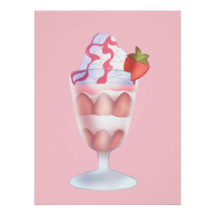 Fresas Con Crema Mexicanas Perfect Poster
