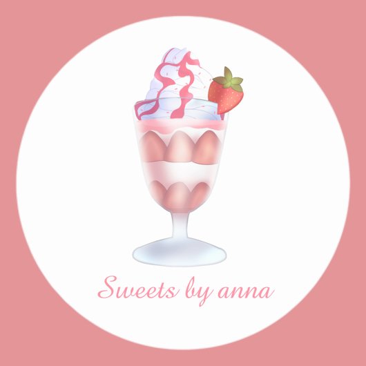 Fresas Con Crema Mexicanas Ronde Sticker