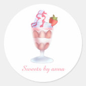 Fresas Con Crema Mexicanas Ronde Sticker (Voorkant)