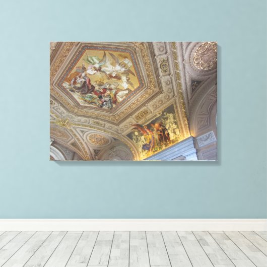 Fresco Ceiling Painting Canvas Afdruk (Insitu (Houten vloer))