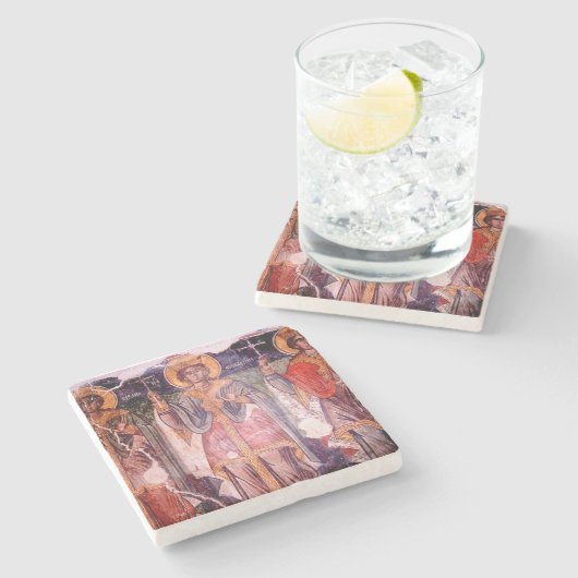 Fresco collectie marmer onderzetter (Zijkant)