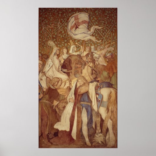 Fresco, Elisabeth-Galerie, Castle Wartburg Poster (Voorkant)