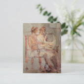 Fresco of a Music Lesson, Pompeii Briefkaart (Staand voorkant)