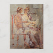 Fresco of a Music Lesson, Pompeii Briefkaart (Voorkant)