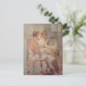 Fresco of a Music Lesson, Pompeii Briefkaart (Staand voorkant)